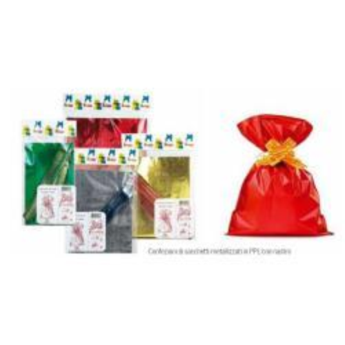 SAUL SADOCH REX BRIREX SACCHETTI REGALO IN PPL 25X35 CM + NASTRI COLORI ASSORTITI CONF 3 Pz.